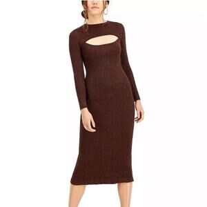 LUCY PARIS Carolyn Glitter Dress Womens Glitter Dress,Brown,bodycon Medium